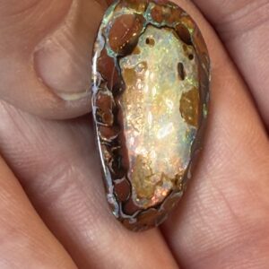 22.8 ct Golden Lace Boulder Opal Teardrop With Full Spectrum Fire